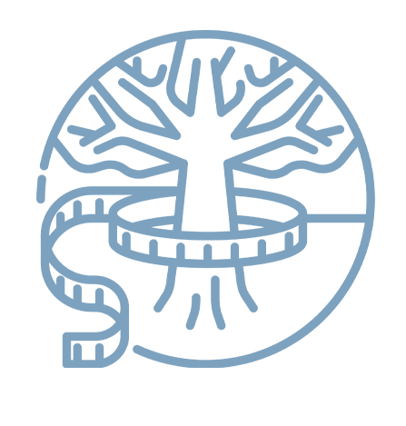 Colored icon for environmental land surveying, representing riparian area assessments and sensitive habitat mapping in BC.